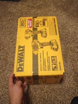 1/4" Bruhless Impact Driver  And 1/2  Brushless Drill Driver New   2 Belt Hooks  (2) 20 V Mas  2 Batteries