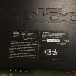 1200 W two channel AB Sony explode old school