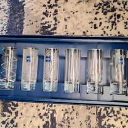 Mikasa Etched Shot Glasses NEW