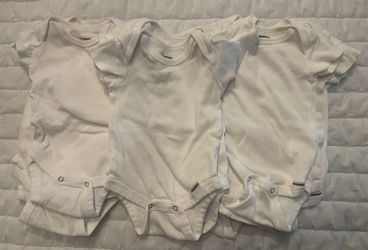 0-3 Month White Onesie 