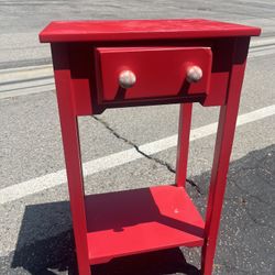 Red End Table