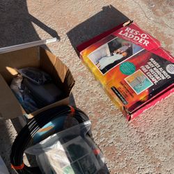 Rescue ladder and sprinkler timer