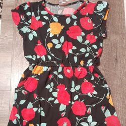 EUC Lularoe Black Floral Midi Dress