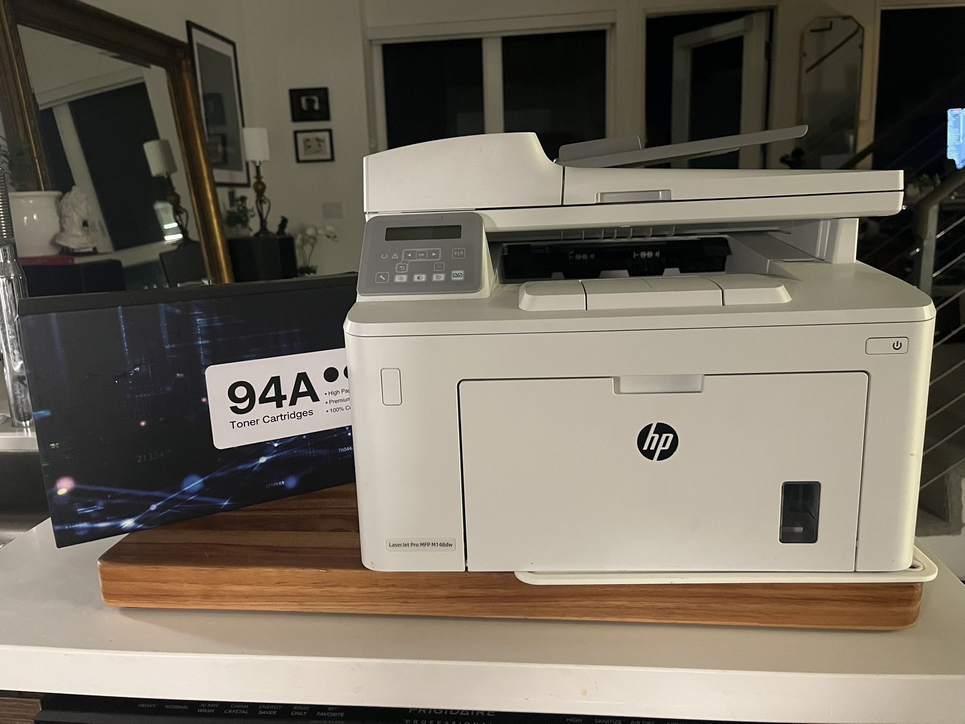 HP Laserjet Pro M148fdw All-in-One Wireless Monochrome Laser Printer / Fax / Mobile & Auto Two Sided Printing / Alexa Compatible + New Toner