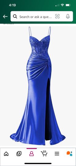 Blue Dress Used Once Size8