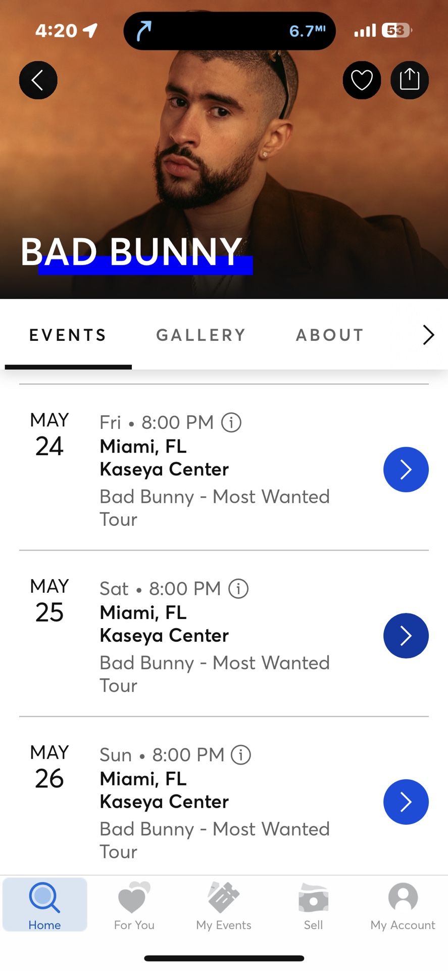 Bad Bunny Tickets-Miami