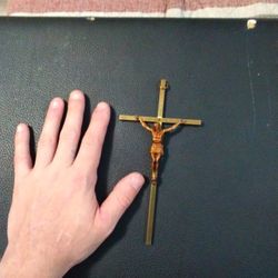 Solid Brass Jesus Cross 
