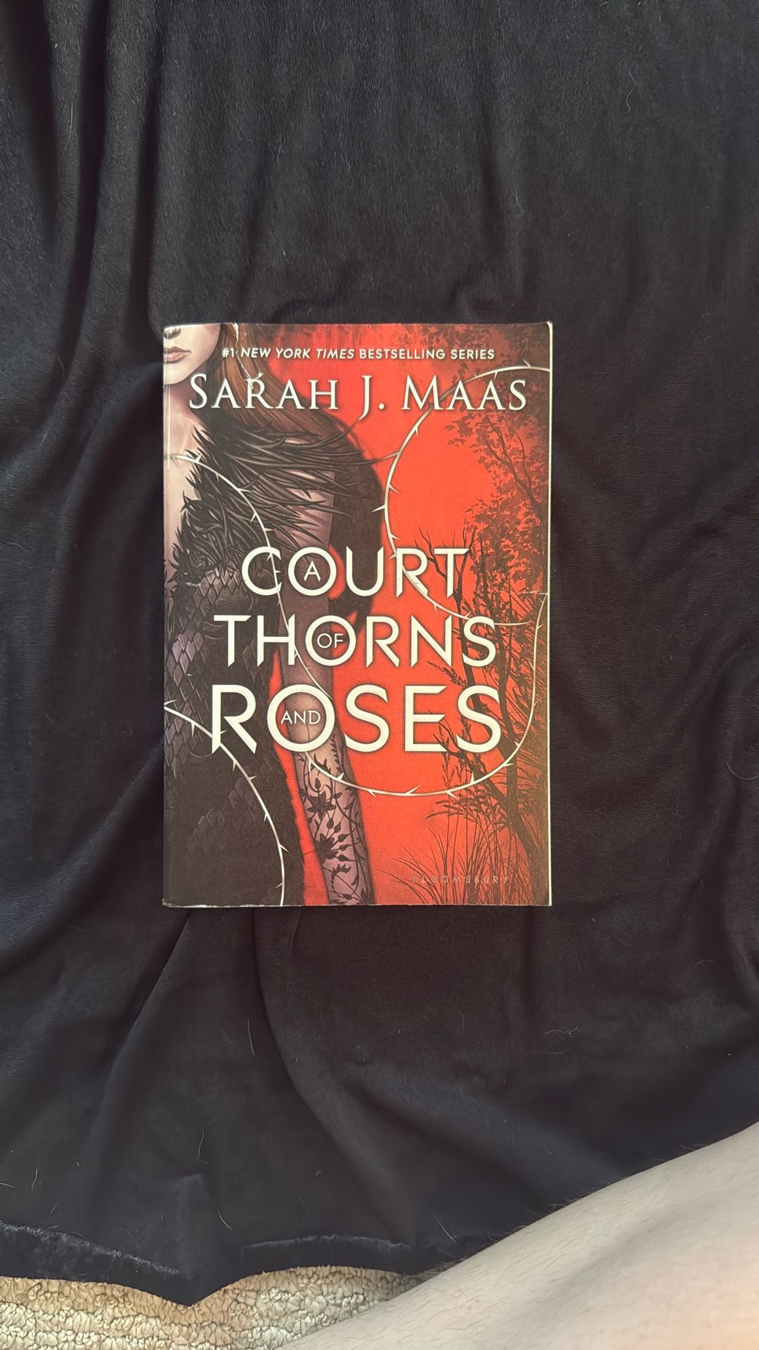 Original Cover Paperback A Court Of Thorns And Roses By Sarah J Maas