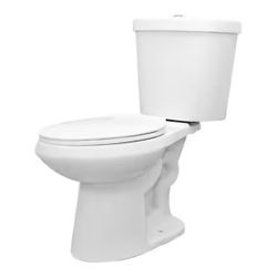 12 in. Rough In 2-Piece 1.1 GPF/1.6 GPF Dual Flush Elongated Toilet in White, Seat Included
