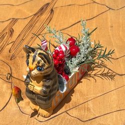 Christmas Cat / Hug Decor 
