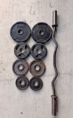 2 Inch Olympic Weight Plates with Curlbar