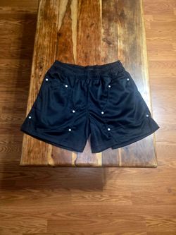 Castle Life Men's Studded Black Mesh Shorts