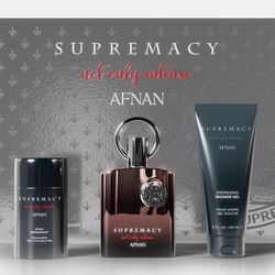 Supremacy Not Only Intense Set By AFNAN - 3.4 FL.oz Eau De Parfum Spray  , 2.5 Fl.oz Deodorant, 3.4 Fl.oz Shower Gel 