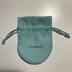 EMPTY Tiffany & Co. Blue Jewelry Pouch Bag 2.75” X 3.5”