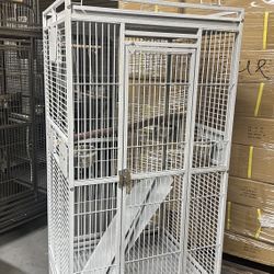 Large Parrots Birds Play Top Perch Stand Rolling Cage 