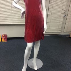 Worthington Velvet Rumba Red A-Line Keyhole Dress - Small