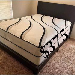 🔥 Deal!💥 Brand New Queen Size Bed With Mattress + Box Spring | Pay After Delivery 🚚