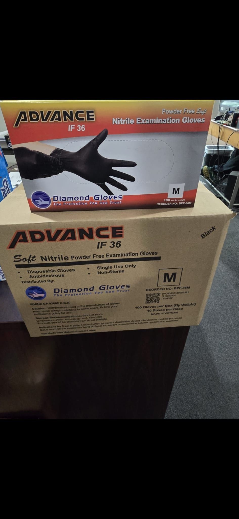 Black color nitrile gloves 4mil thickness
