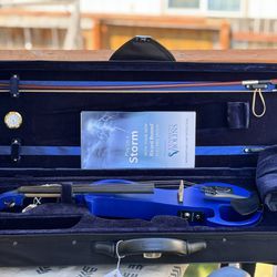 Electric Violin Gunnel Edge Full Size W/case & Accessories 