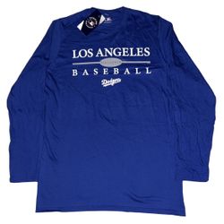 Los Angeles Dodgers Blue Long Sleeve T Shirt Men’s Medium New