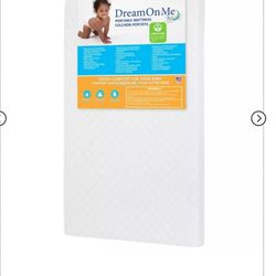 Dream On Me Portable Crib and Toddler Mattresses - White

 