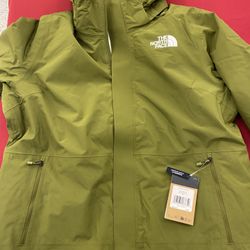 2XL women north face green coat