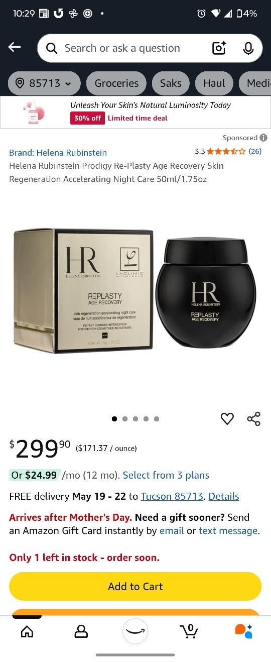 Helena Rubinstein Prodigy Re-Plasty Age Recovery Skin Regeneration Accelerating Night Care 50ml/1.75