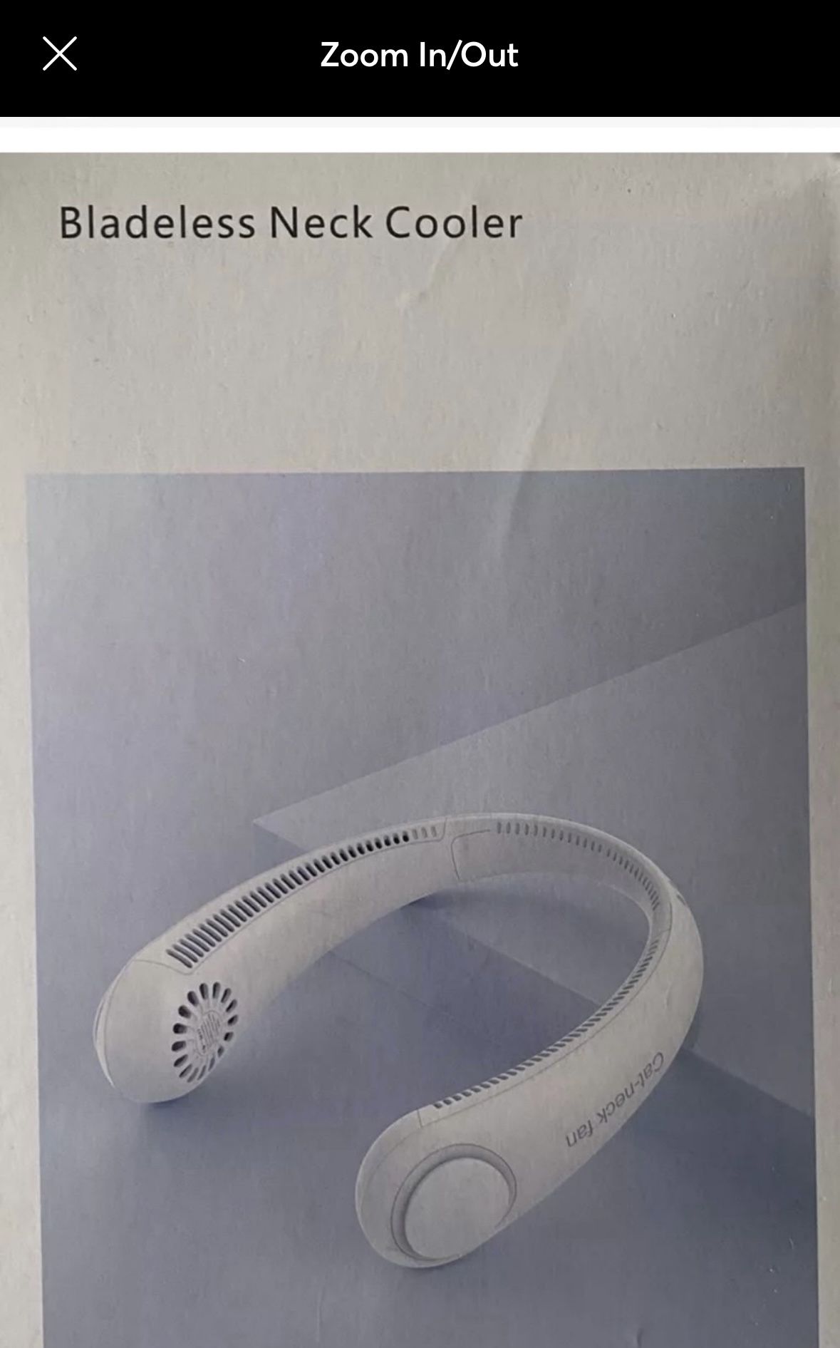 Bladeless Neck Cooler Cat-Neck Fan White 3 Speeds Model A206