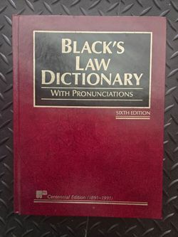 Black's Law Dictionary Sixth Edition Hardcover