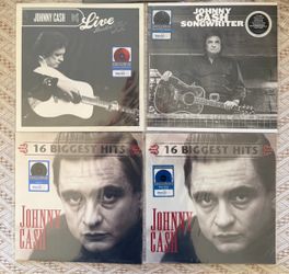 JOHNNY CASH VINYL RECORDS SEALED COPIES LOT OF 4
