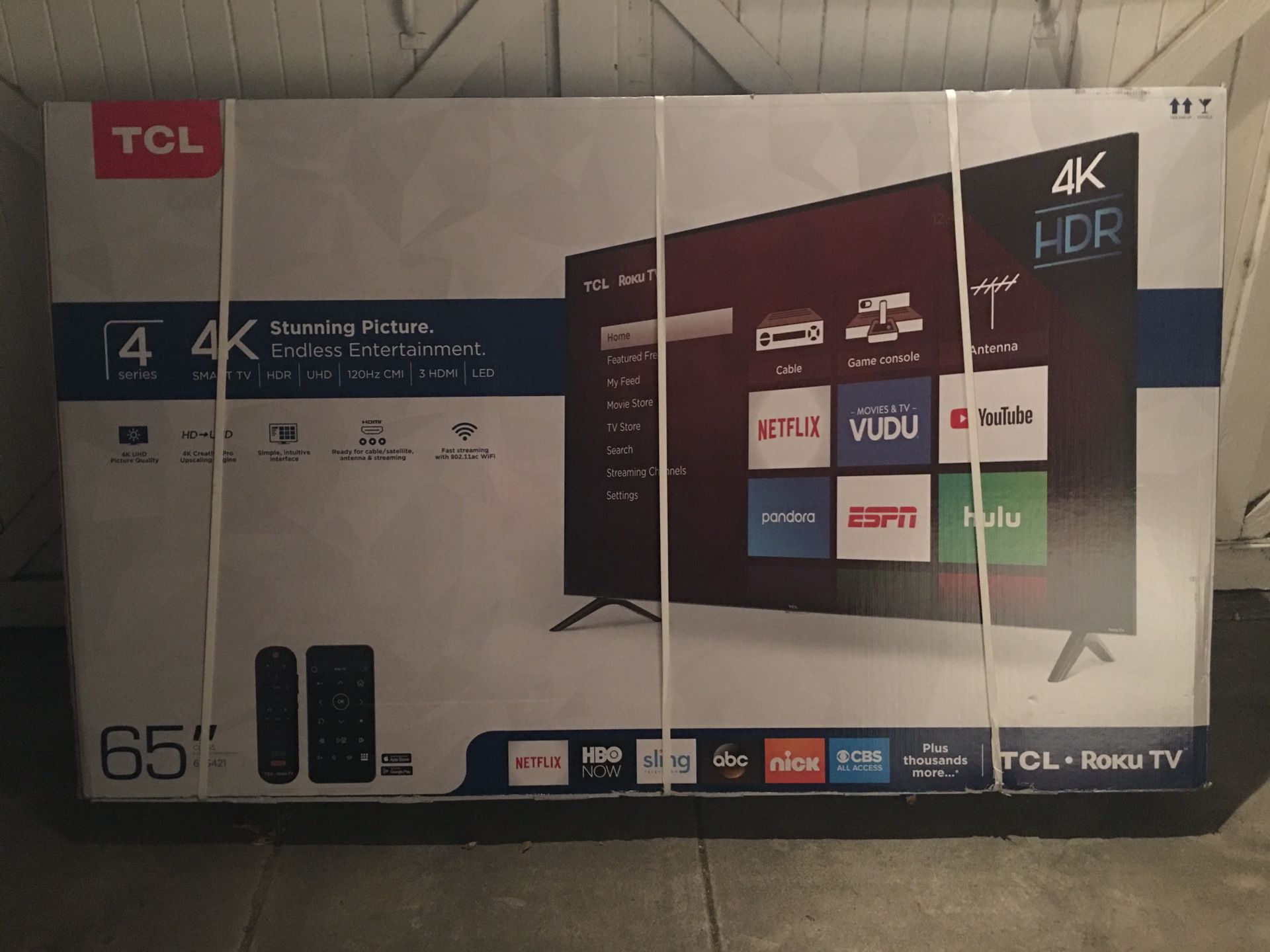 TCL 65” 4K ROKU SMART TV