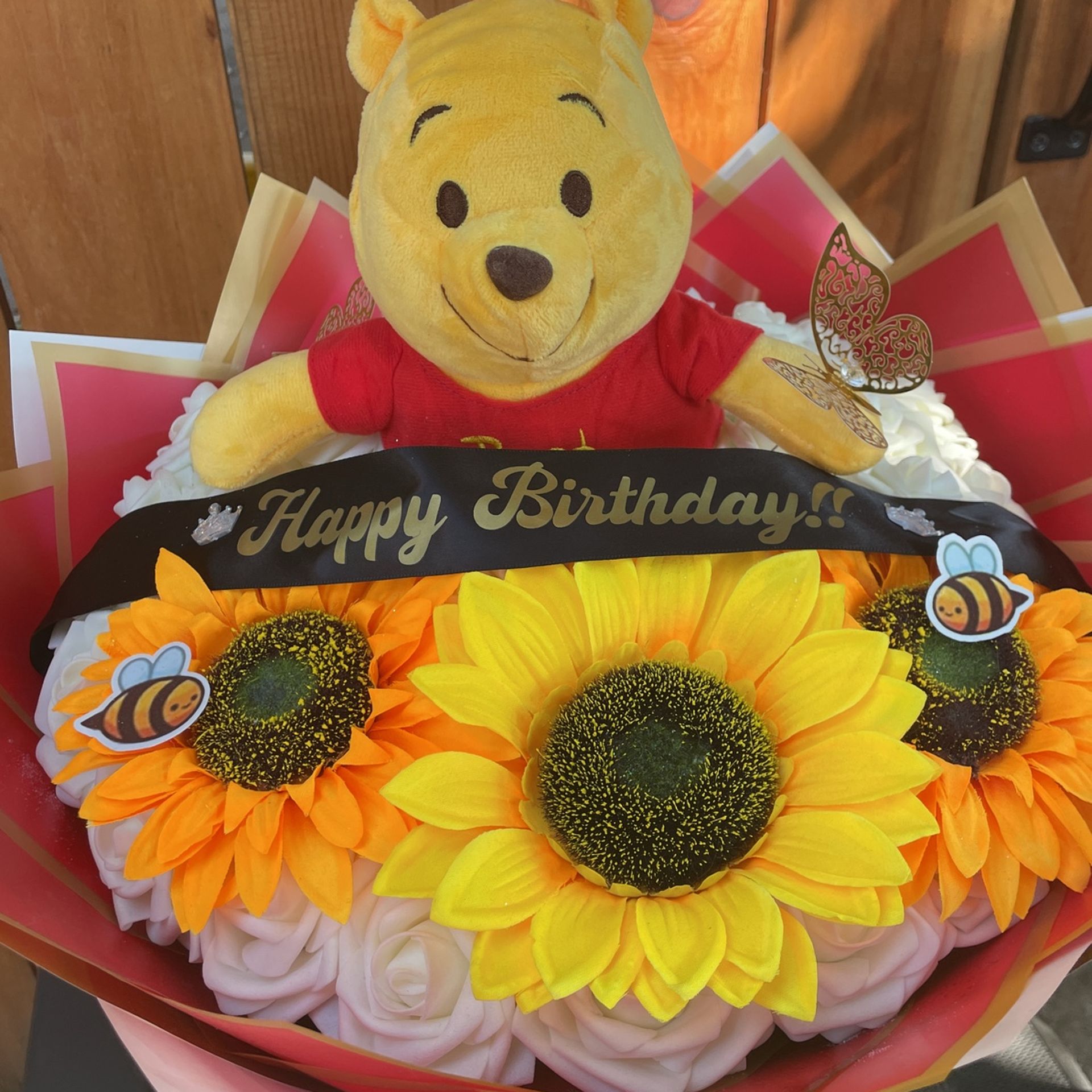 Happy Birthday Pooh Forever flower Arrangement
