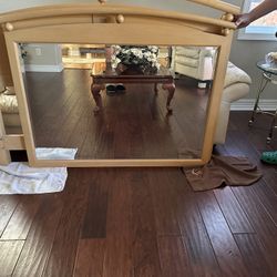 Ethan Allen Headboard, Mirror, and Crate and Barrel Chair