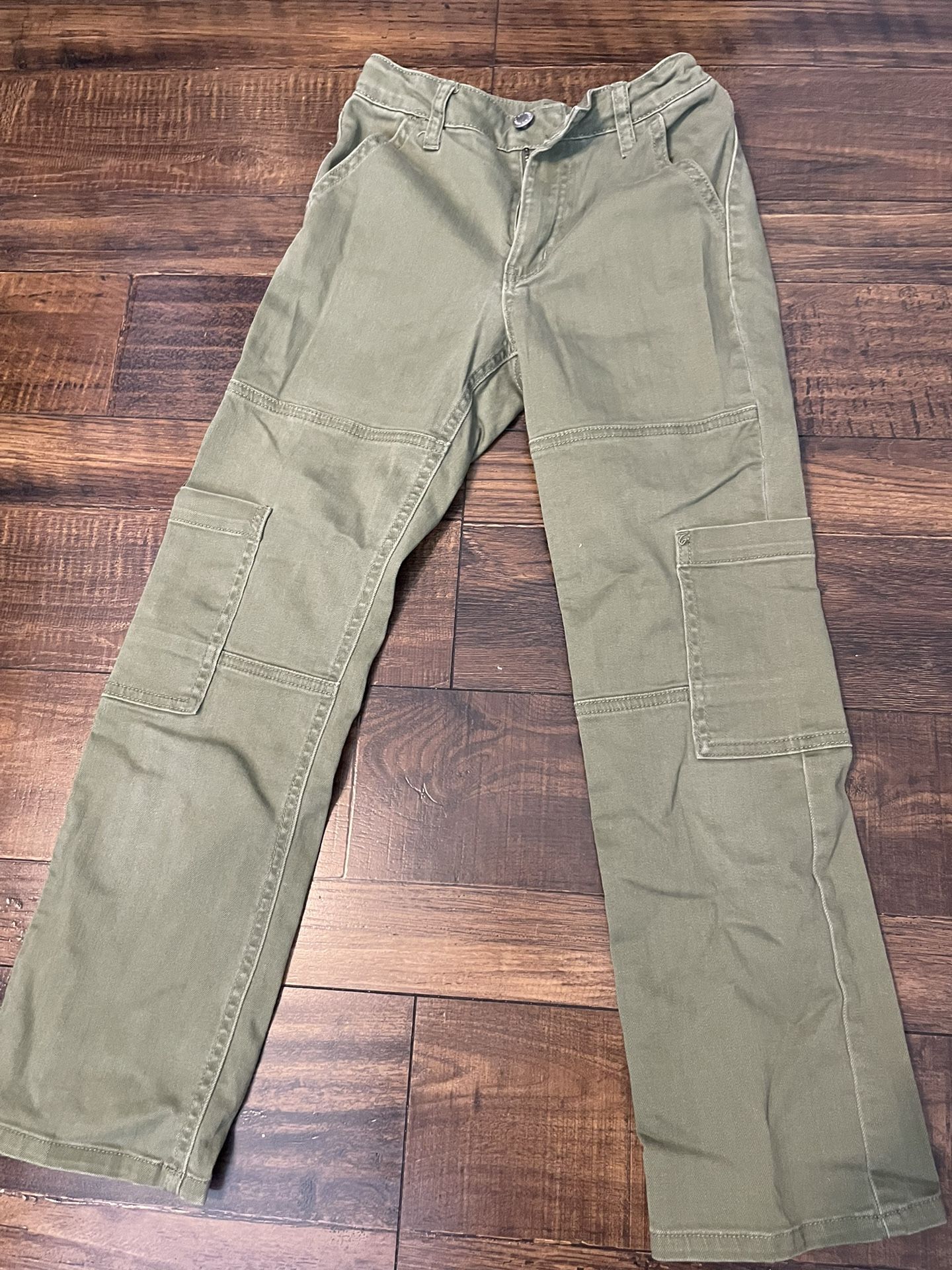 Army Green Skinny Bellbottom