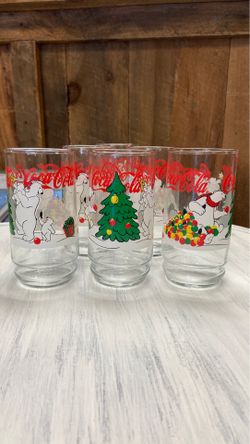 Christmas Coca Cola Polar Bear Glasses