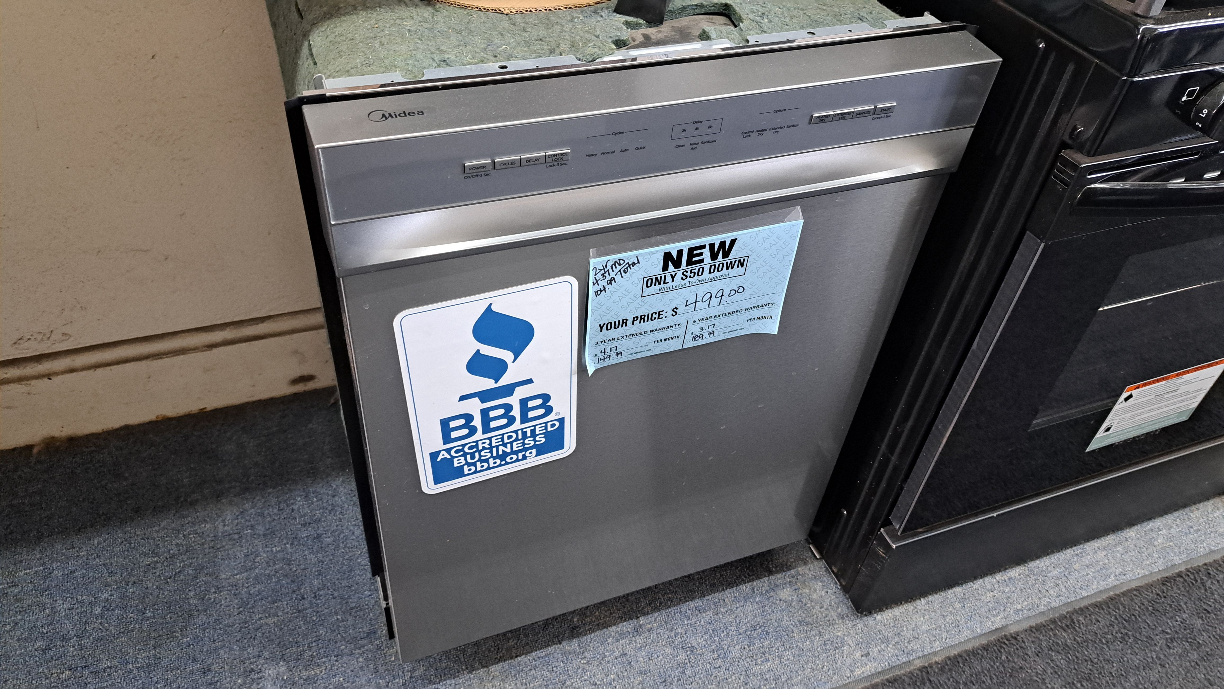 Midea Stainless Steel Dishwasher | Pay Only $50 Down