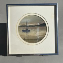 Framed Frank Gikiu Watercolor  Art #2