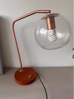 Copper and wood lamp - threshold