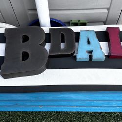 Metal Letters , A and B Are Bigger than The Rest