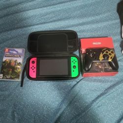 Nintendo Switch + Pro Controller + Minecraft 