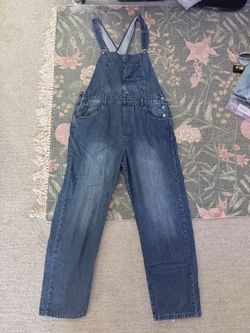 WE THE FREE Urban Outfitters- Dark Wash Denim Bib Overalls
