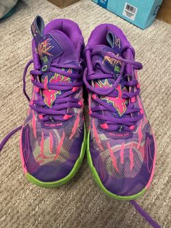PUMA MB.01 LaMelo Ball Kids Basketball Sneaker US 5.5 Purple Green Pink