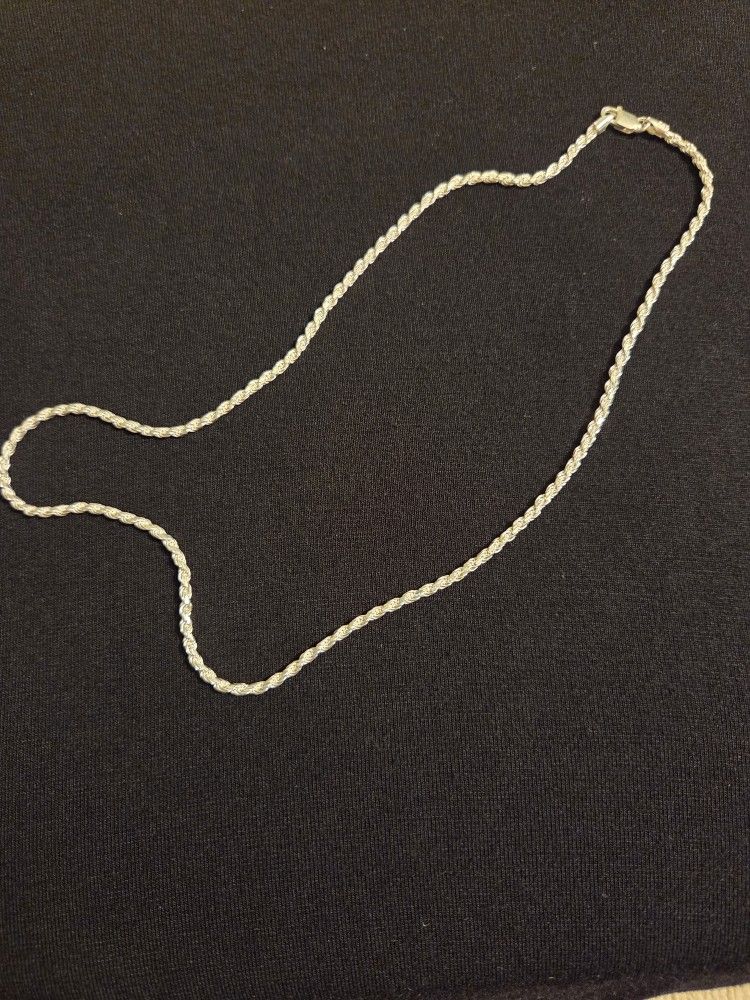 Brand New Italy 925 Sterling Silver Necklace-18"