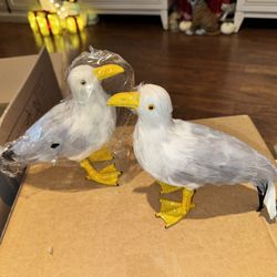 $5-Two Piece. Handmade 10 Inch Seagulls With Realistic Feathers.
