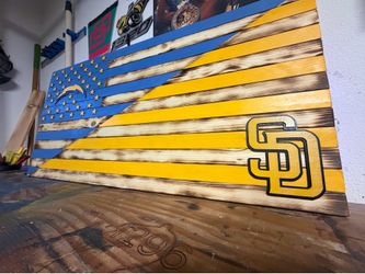 Custom wood flags