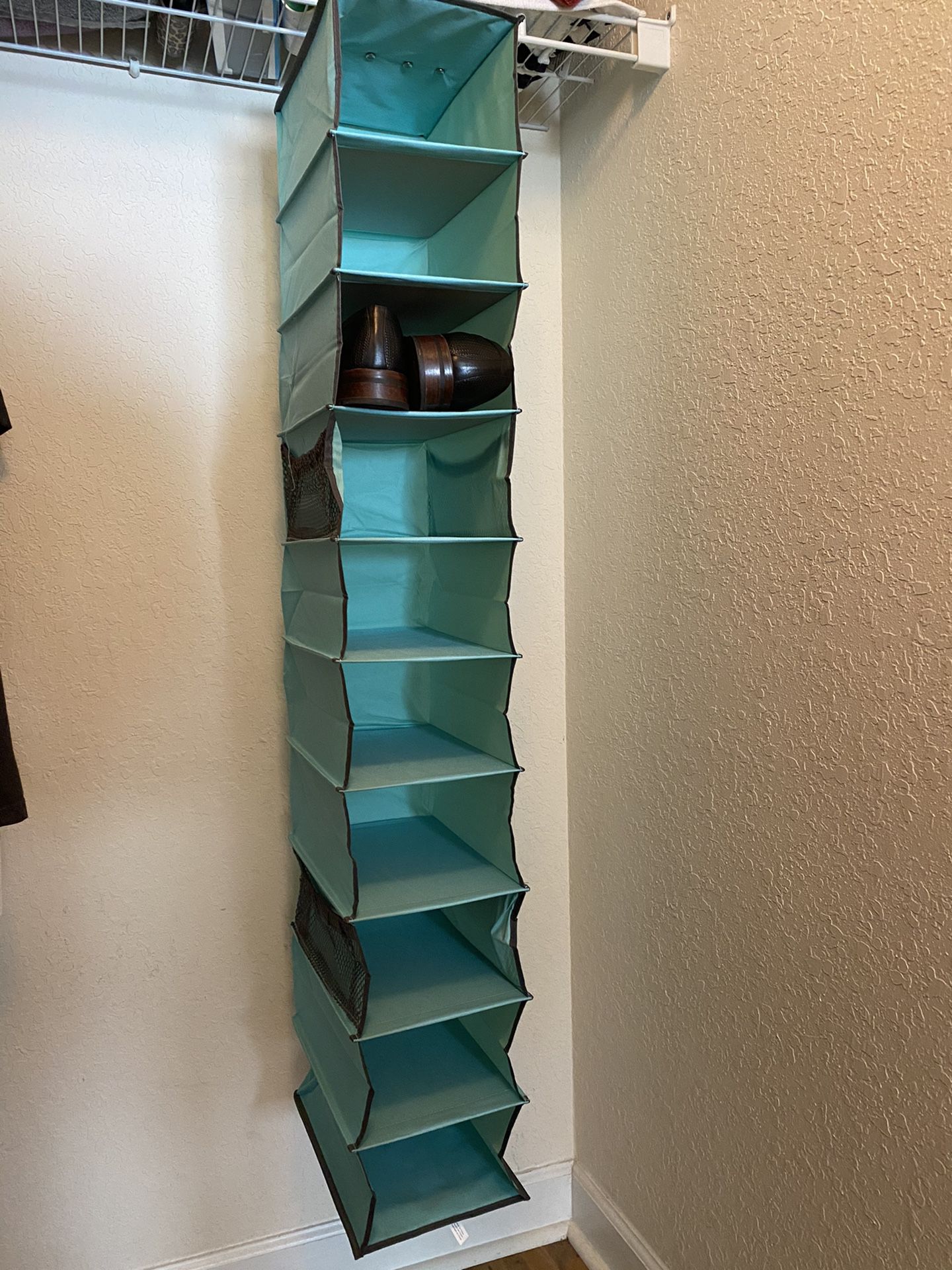 Hanging Shoe Shelves - 10 Section - Closet Organizer
