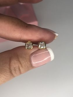 Brand New Gold Over Sterling Silver 925 Stud Earrings