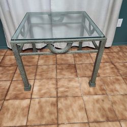 Beautiful Metal And Glass Coffee Table