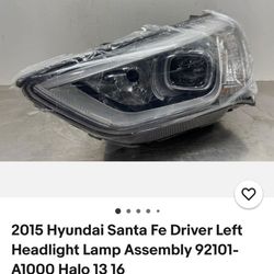 Hyundai Sana Fe Driver Left Headlight
