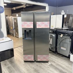 🔥SAMSUNG STAINLESS STEEL REFRIGERATOR WITH ICE MAKER AND WATER DISPENSER🔥